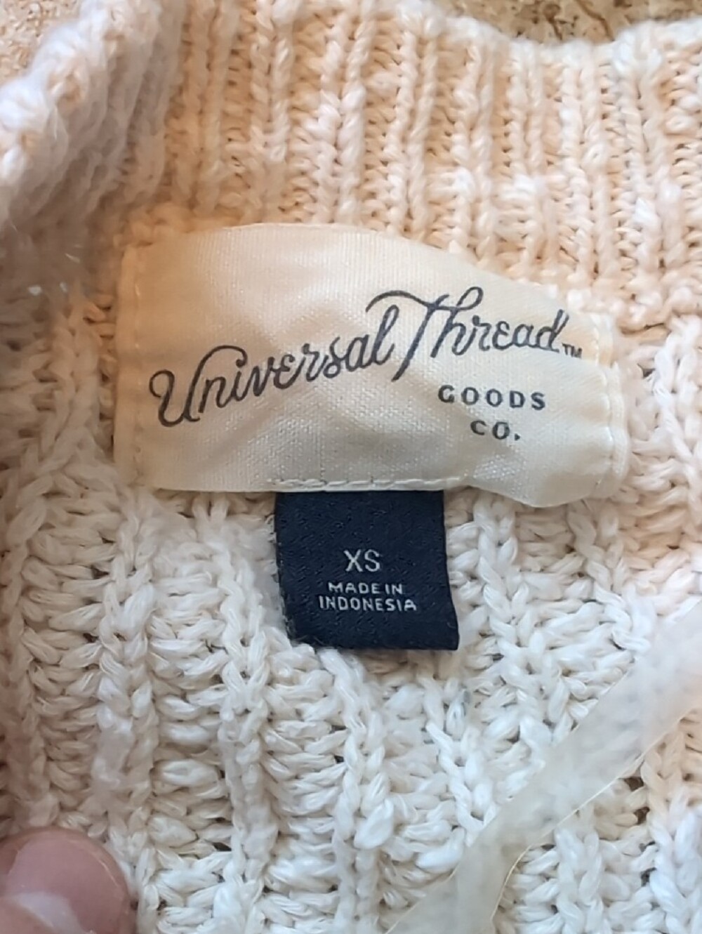 Universal Thread Cream Knit Button-Front Cardigan - Picture 2 of 6